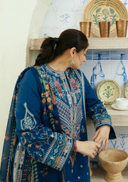 Dhanak-3PC Embroidered Shirt With Digital Printed Wool Shawl     SF-108