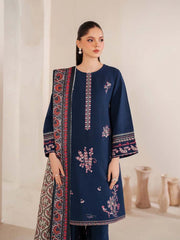Dhanak 3PC Embroidered Shirt With Digital printed wool shawl SF-137