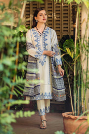 Dhanak 3PC Embroidered With Full Embroidered Shawl SF-130