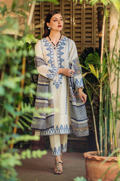 Dhanak 3PC Embroidered With Full Embroidered Shawl SF-130