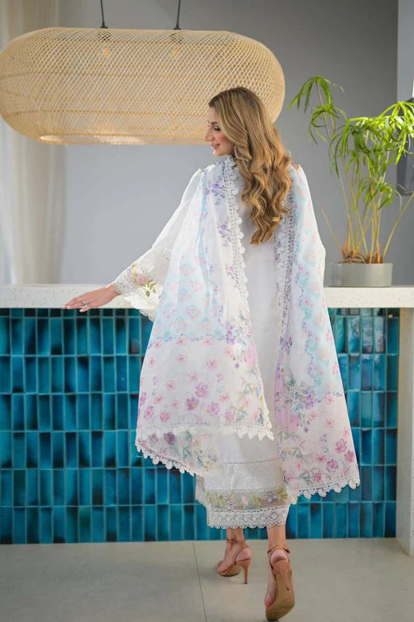 Dhanak 3PC Embroidered With Full Embroidered Shawl SF-127