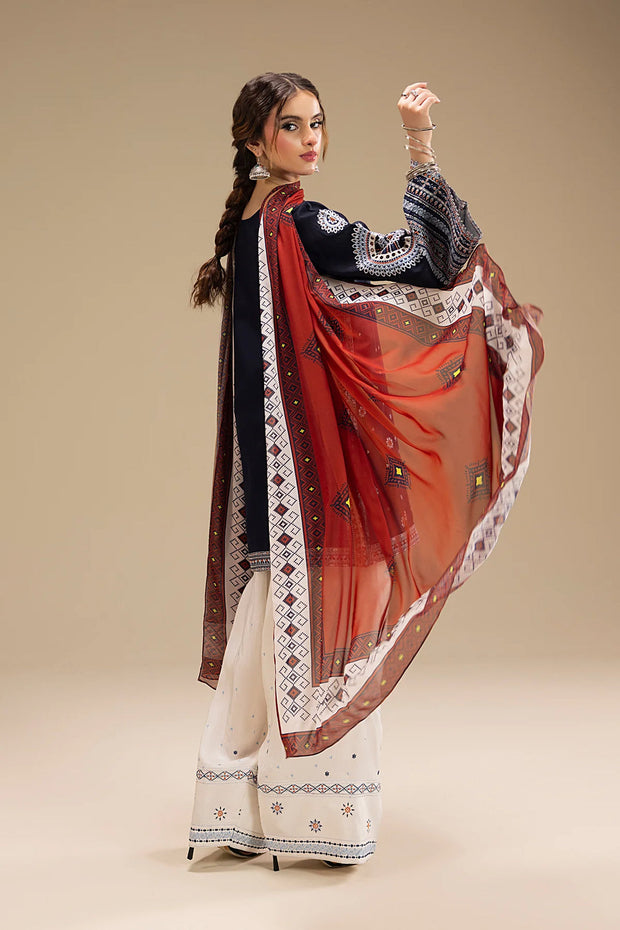 UNSTITCHED 3PC DHANAK EMBROIDERED SUIT-PK-5730