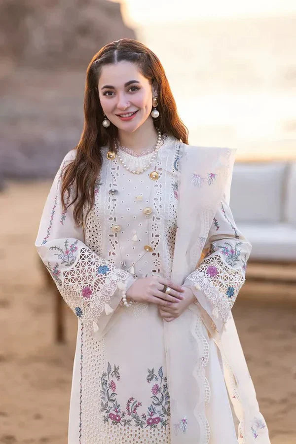3PC Lawn Embroidered Shirt With Organza Embroidered Dupatta LC-7062