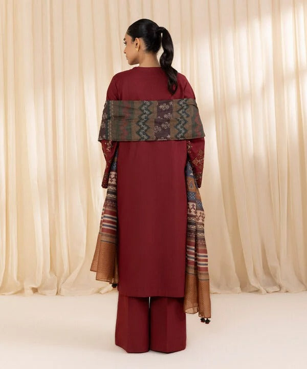 Dhanak 3PC Embroidered SF-129