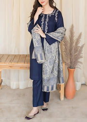 DHANAK-3PC EMBROIDERED SHIRT WITH DIGITAL PRINTED WOOL SHAWL SF-105