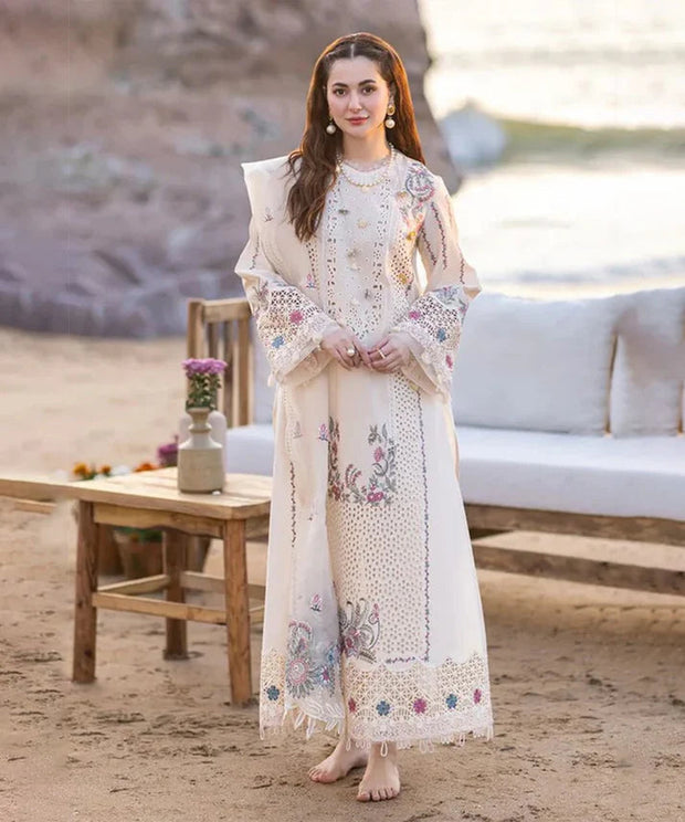 3PC Lawn Embroidered Shirt With Organza Embroidered Dupatta LC-7062
