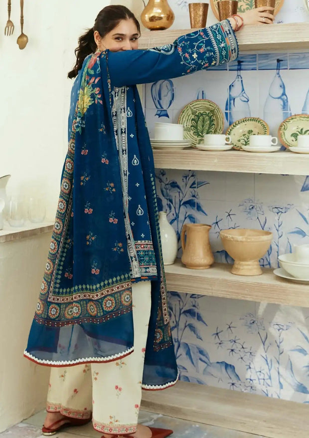 Dhanak-3PC Embroidered Shirt With Digital Printed Wool Shawl     SF-108