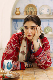 Dhanak-3PC Embroidered Shirt With Digital Printed Wool Shawl  SF-107