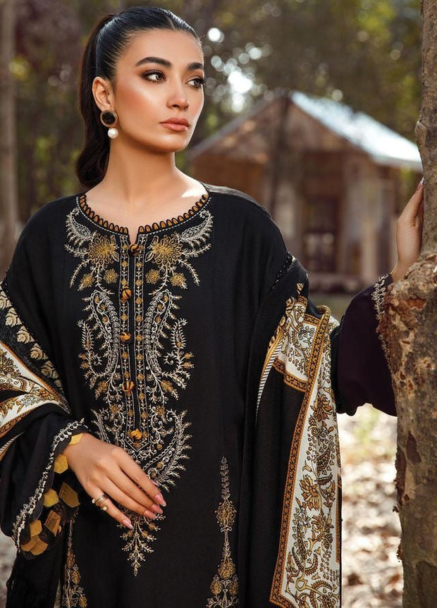 DHANAK-3PC EMBROIDERED SHIRT WITH DIGITAL PRINTED WOOL SHAWL SF-120