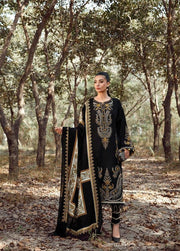 DHANAK-3PC EMBROIDERED SHIRT WITH DIGITAL PRINTED WOOL SHAWL SF-120