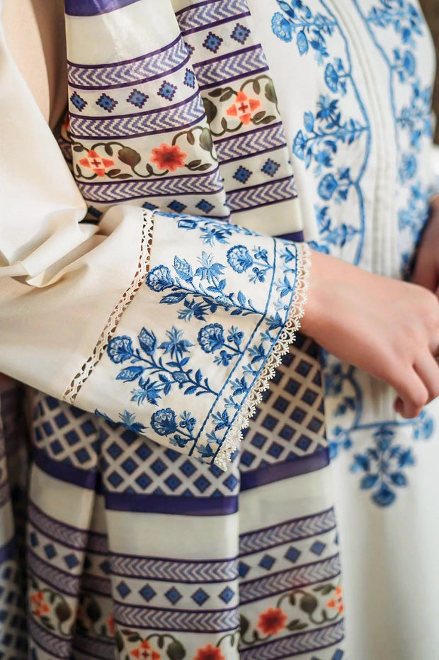 Dhanak 3PC Embroidered With Full Embroidered Shawl SF-130