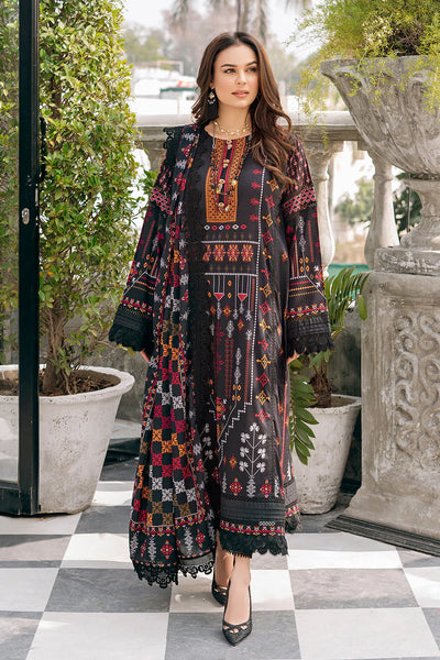 DHANAK-3PC EMBROIDERED SHIRT WITH DIGITAL PRINTED WOOL SHAWL SF-101