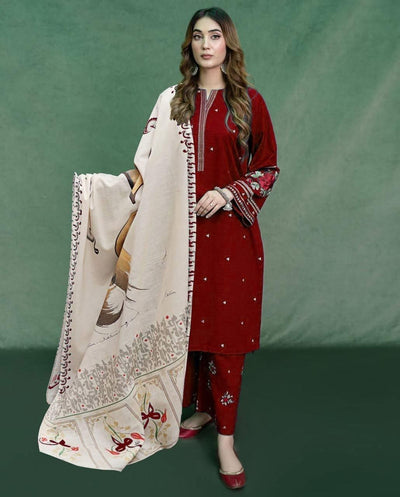 Dhanak 3PC With Wool Shawl SF-116
