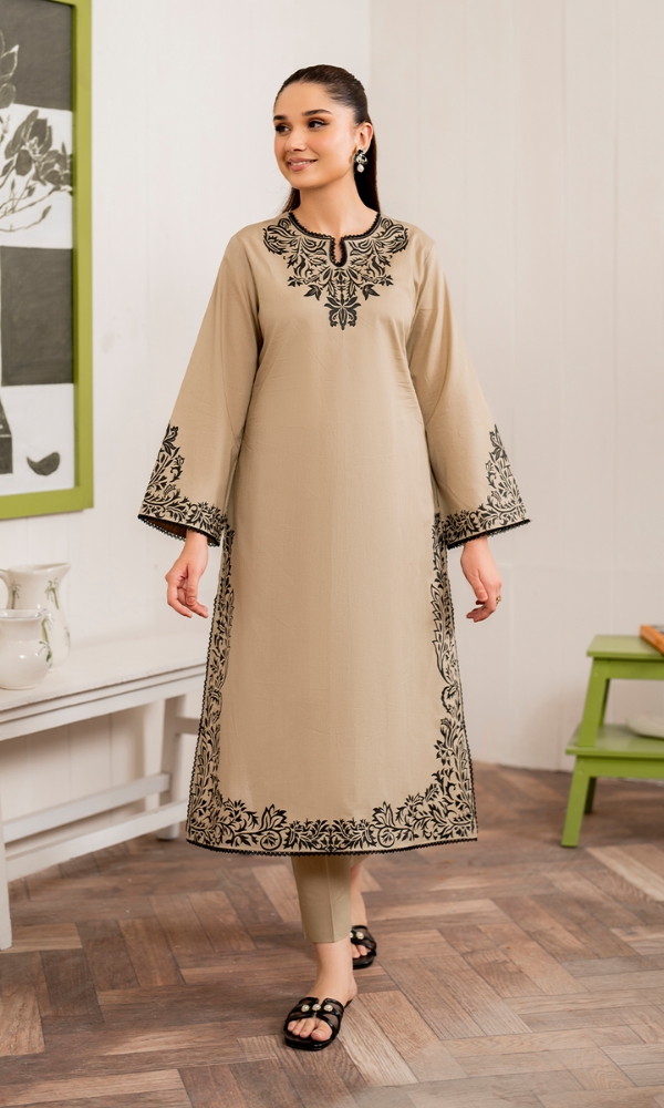 Dhanak 3PC Embroidered Shirt With Dhanak Embroidered shawl SF-136