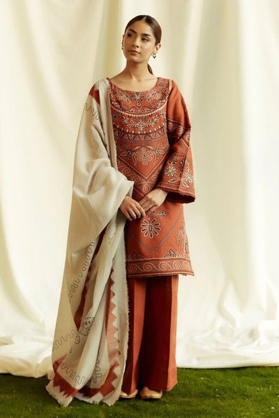 Dhanak 3PC With Wool Shawl SF 113