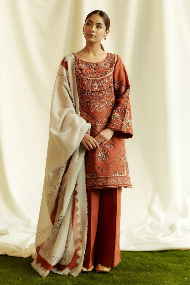 Dhanak 3PC With Wool Shawl SF 113