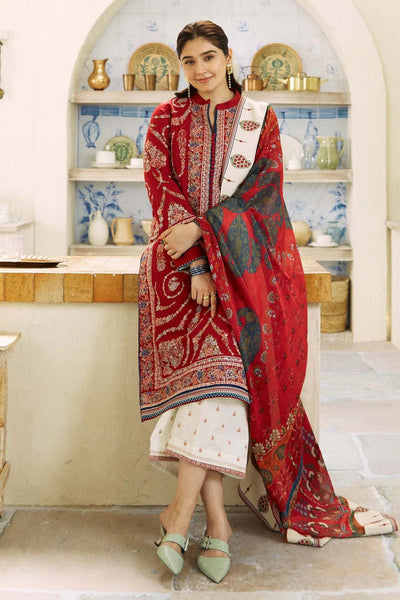 Dhanak-3PC Embroidered Shirt With Digital Printed Wool Shawl  SF-107