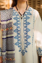 Dhanak 3PC Embroidered With Full Embroidered Shawl SF-130