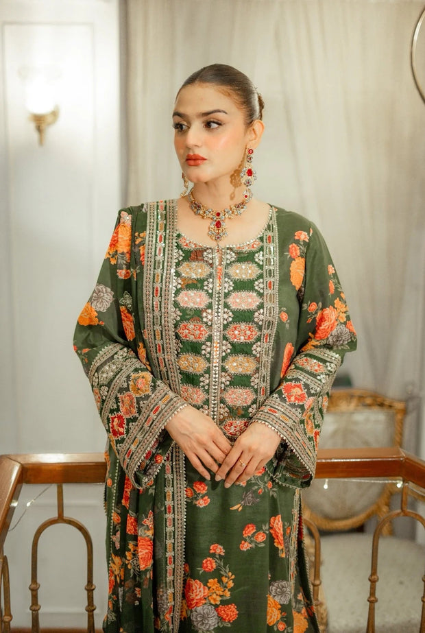 Silk Dress Embroidered 3 Piece Unstitched KD-10
