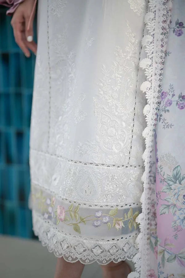 Dhanak 3PC Embroidered With Full Embroidered Shawl SF-127