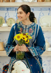 Dhanak-3PC Embroidered Shirt With Digital Printed Wool Shawl     SF-108