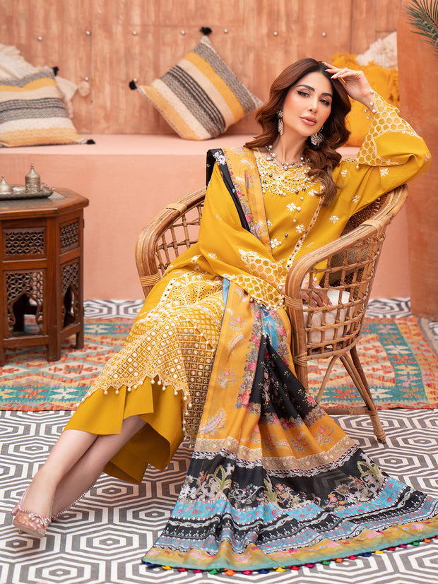 Dhanak 3PC With Wool Shawl SF-125