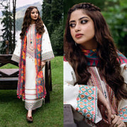 Dhanak 3PC Embroidered With Dhanak Shawl SF-131