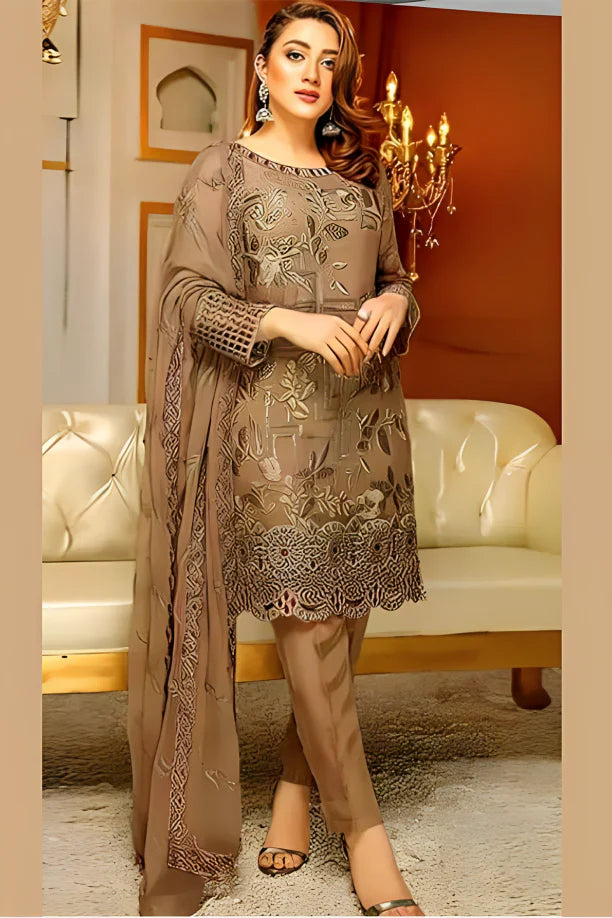 Dhanak 3PC Embroidered