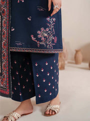 Dhanak 3PC Embroidered Shirt With Digital printed wool shawl SF-137