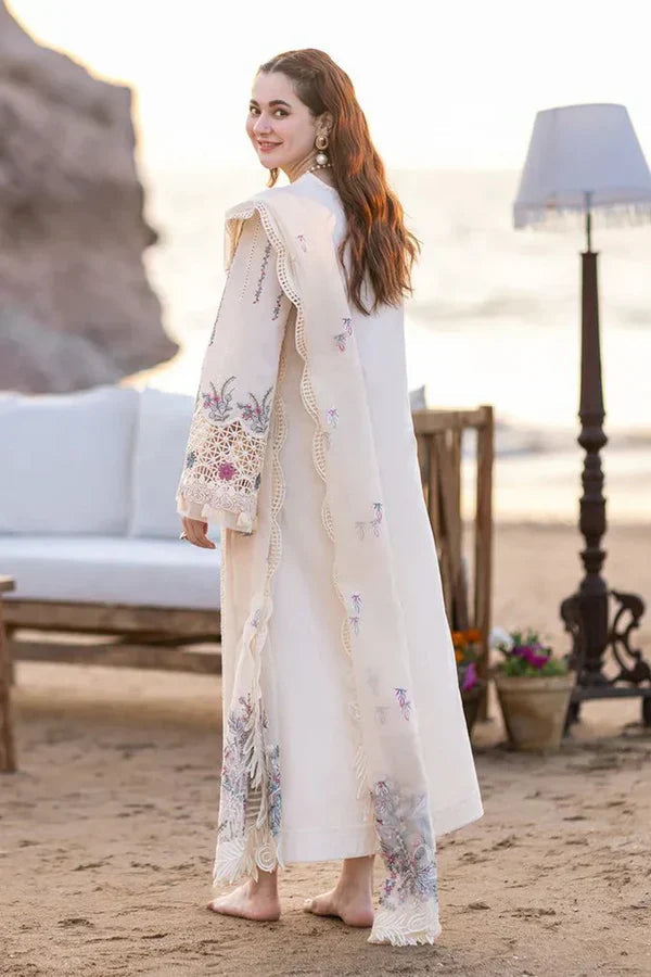 3PC Lawn Embroidered Shirt With Organza Embroidered Dupatta LC-7062