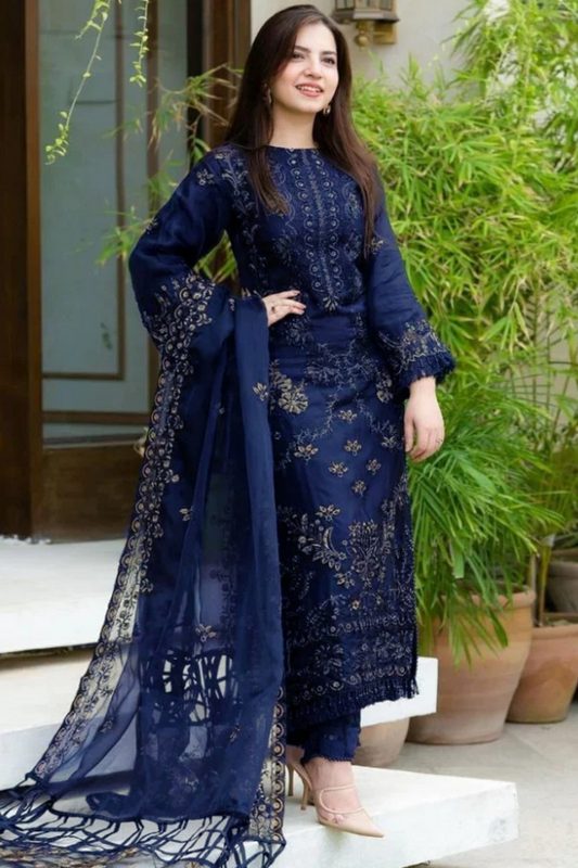 3PC Embroidered KD 1007